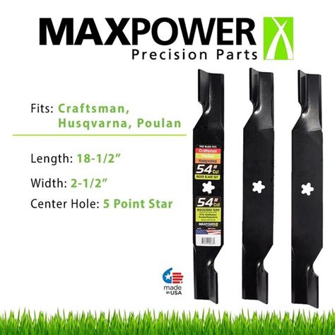 Maxpower 3 Pack 54 In Standard Riding Mowertractors Mower Blades In