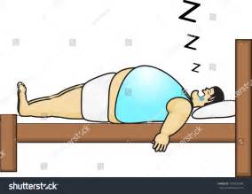 Vektor Stok Fat Man Sleep Tanpa Royalti 155204399 Shutterstock