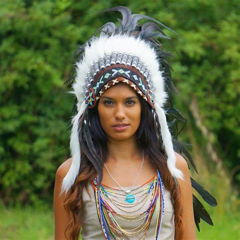 Black Indian Headdress 95cm Indian Headdress Novum Crafts