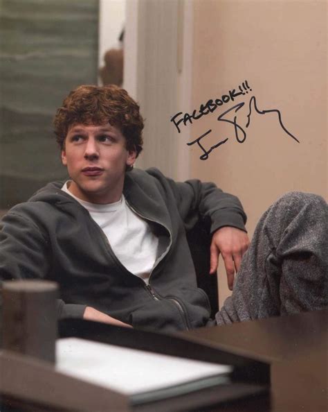 Jesse Eisenberg Autograph Signed Photograph By Eisenberg Jesse