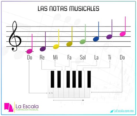 Las Notas Musicales Lecciones De Piano Clases De Piano Notas Musicales