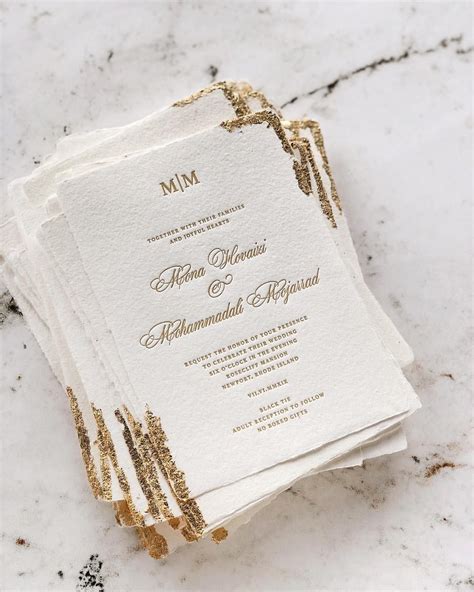A Gorgeous Letterpress Order Of Invitations On Handmade Paper With Just