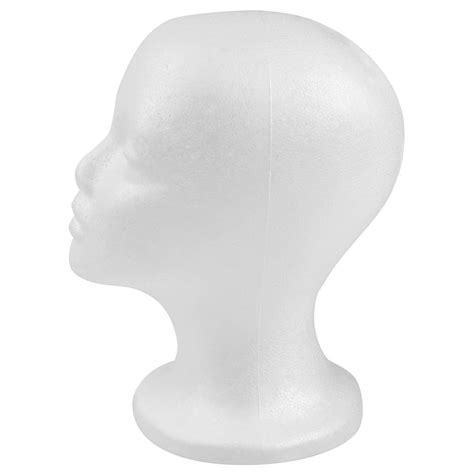 Chivenido Styrofoam Wig Head 2pcs Female Foam Mannequin Head Stand