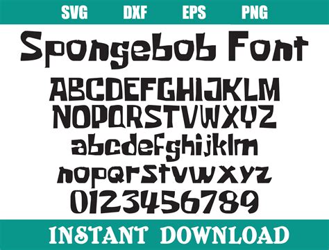 Spongebob Font Spongebob Svg Spongebob Font Silhouette Etsy Images