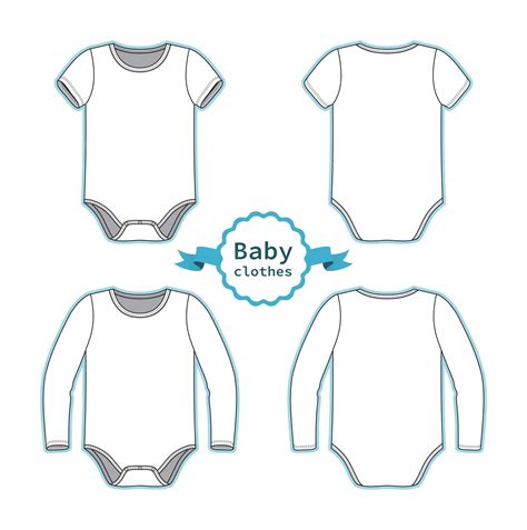 Premium Vector Blank Templates Of Baby Bodysuits