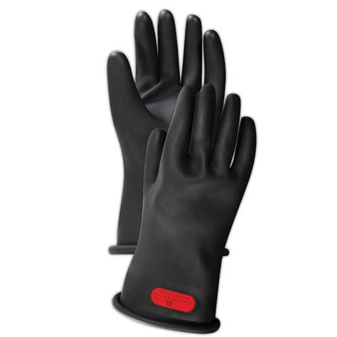 Ansell 11 Class 0 Black Rubber Insulating Gloves Magid Glove