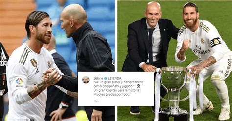 Zinedine Zidane Sends Farewell Message To Sergio Ramos Football