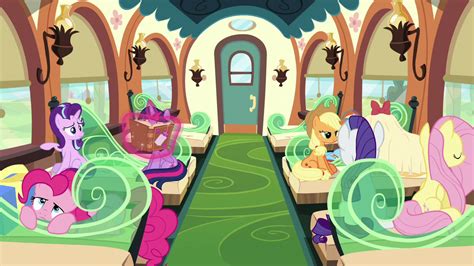 Image Mane Six And Starlight Glimmer Riding The Train S6e1png My