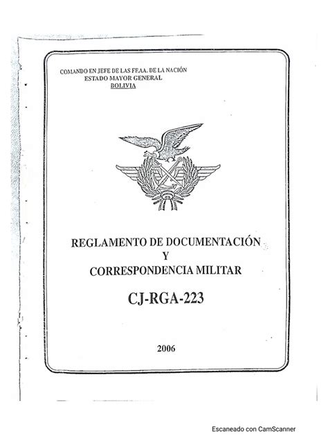 Cj Rga 223 Reglamento De Correspondencia Militar Pdf