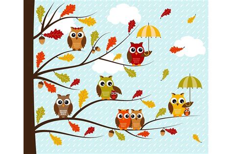 Owl Images Leaf Images Tree Images Owl Vector Free Vector Art