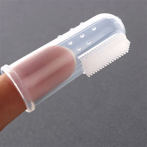 3pcs Infant Newborn Silicone Soft Finger Toothbrush Teeth Rubber Clean