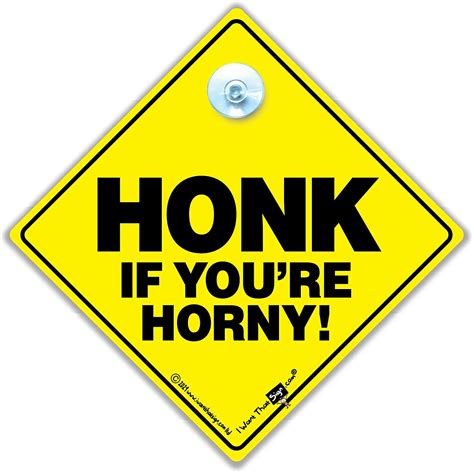 Honk If Youre Horny Car Sign Honk If Youre Horny Sign Honk If Your