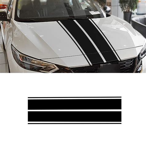 buy lanzmyan car hood decal sticker dbs004 universal hood racing body side vinyl modified stripe