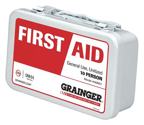 Grainger Approved First Aid Kit Kit Metal Industrial 10 People
