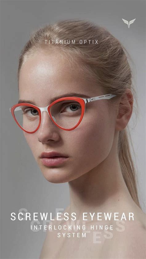 Innovative Interlocking Hinge Cat Eye Screwless Glasses ⬤ Titanium Optix In 2022 Eyeglass