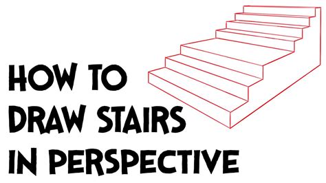 How To Draw Stairs In Perspective Youtube