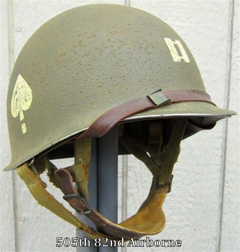 Wwii M1 101st Airborne Helmet 506th Pir Front Seam Paratrooper Liner Fixed Bale Army Helmet
