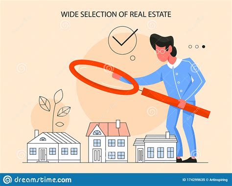 Real Estate Advantage Concept Idea Of Wide Selection Of House Stock