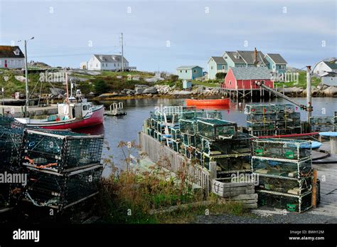 Peggys Cove A Fishing Village In Nova Scotia Stock Photo Alamy