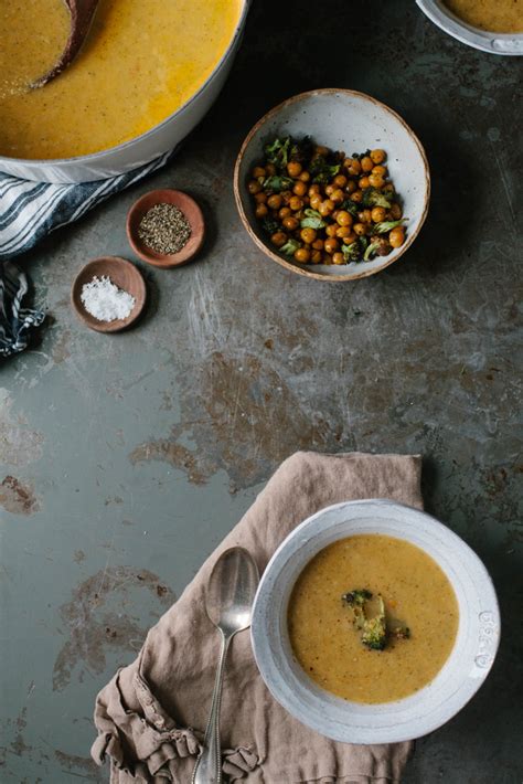 Creamy Broccoli Chickpea Soup A Daily Something