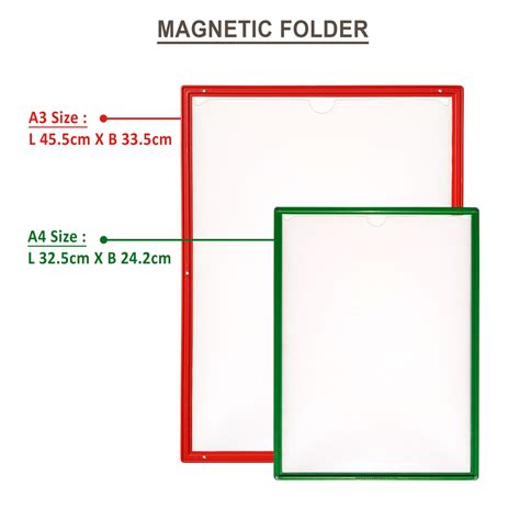 Magnetic Display Pocket File Folders Magnetic Folders A4 Size Pack