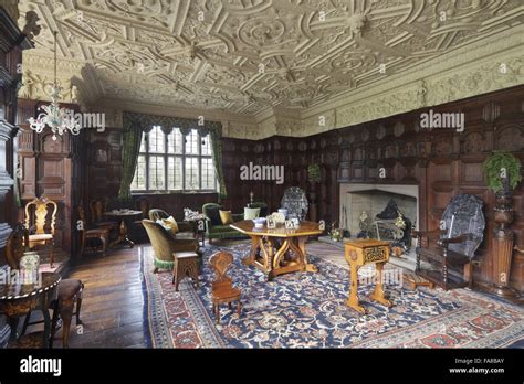 The Drawing Room At Gawthorpe Hall Lancashire The Jacobean Stock