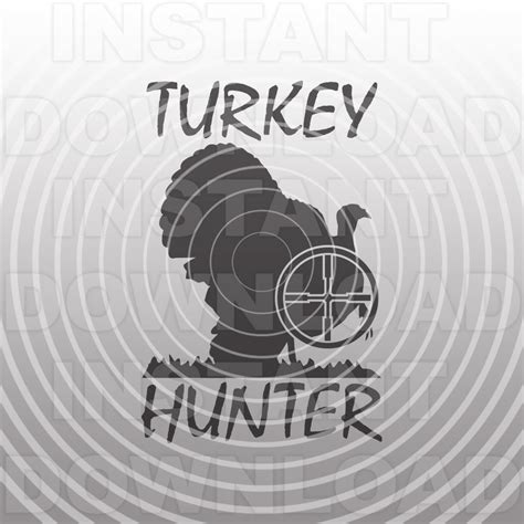 Turkey Hunter SVG Fileturkey Hunting Target SVG Vector Art Etsy