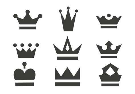 Crown Icons 93917 Vector Art At Vecteezy