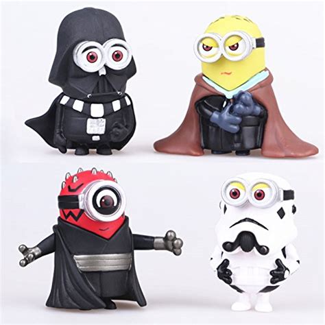Buy 4pcs Minions Star Wars Despicable Me Cosplay Action Figure Toy