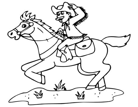 A horse was a cowboy's ride. Horse and Rider Printable Coloring Pages | HubPages