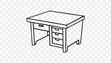 Desk Drawing Table Coloring Office Favpng sketch template
