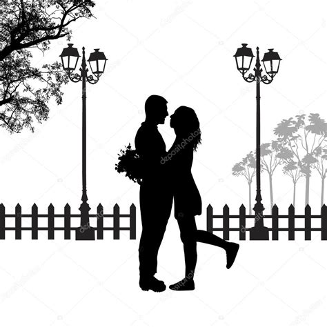 Romantic Couple Silhouette Stock Vector Image By ©roxanabalint 29473413
