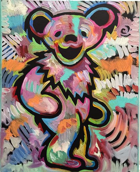 Grateful Dead Dancing Bear Painting By Artist Matt Pecson Matt Pecson