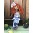 Ginger Lottie Rag Doll  Art Dolls Handmade Homemade American
