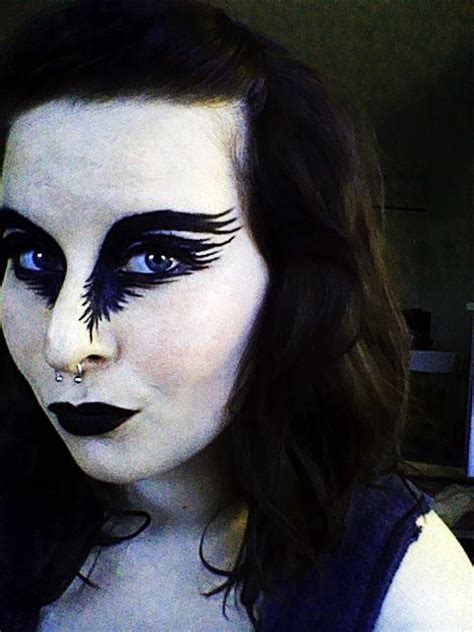 Raven Inspired Halloween Makeup Bird Makeup Raven Bird Makeup