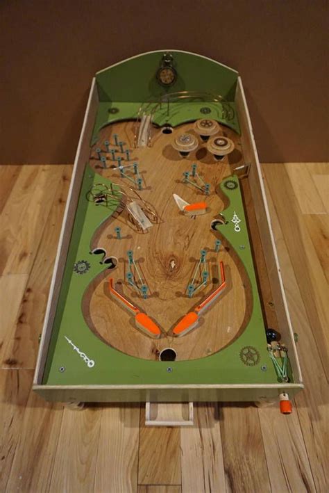 Wooden Pinball Wood Games Pinball Machine Toys And Games Etsy