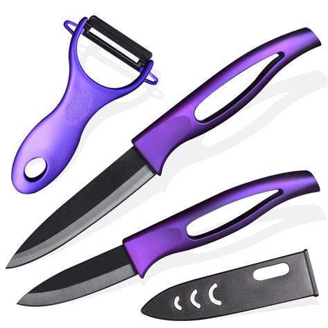 Xyj Brand Black Ceramic Knife Set 3 Inch 4 Inch Paring Utility Knife