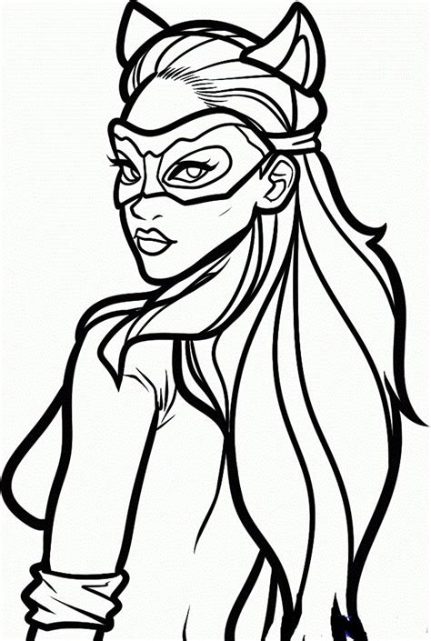 Printable Catwoman Coloring Pages