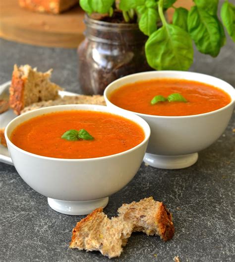 10 Minute Easy Tomato Basil Soup Dairy Free And Vegan A Virtual Vegan