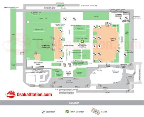 Osaka Station Map Finding Your Way Osaka Station Station Map