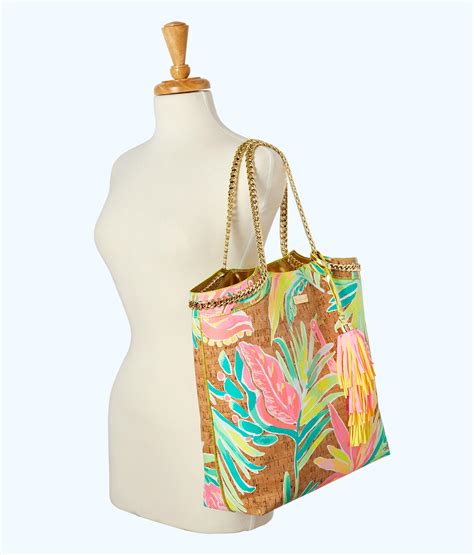 Lilly Pulitzer Leather Reversible Seaside Tote Bag Lyst