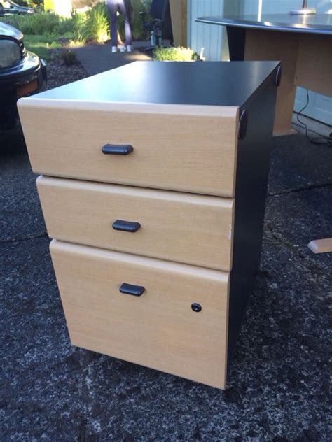 In thinking about the needs of the user, the file cabinet on casters can be either tall or low. Rolling, under desk. 3 Drawer File cabinet. for Sale in ...
