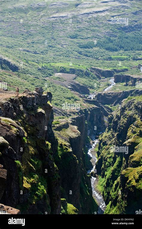 Glymur Waterfall West Iceland Northern Europe Stock Photo Alamy