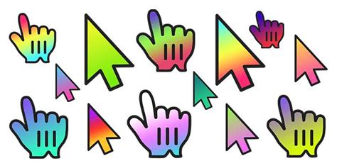 A New And Colorful Collection Of Gradient Cursors Light In The Dark