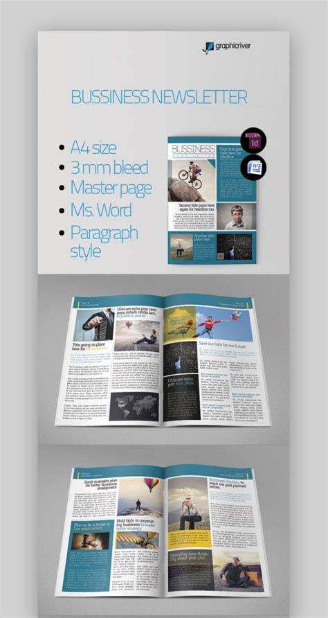 25 Best Free Editable Microsoft Word Newsletter Print Templates For