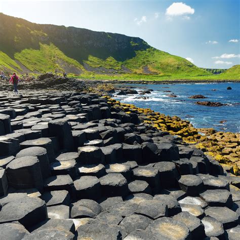 Giants Causeway An Area Of Hexagonal Basalt Stones Created By Ancient