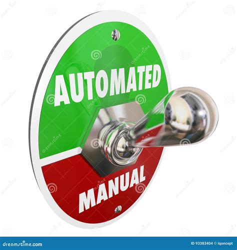 Automated Vs Manual Tasks Work Automation Stock Illustration