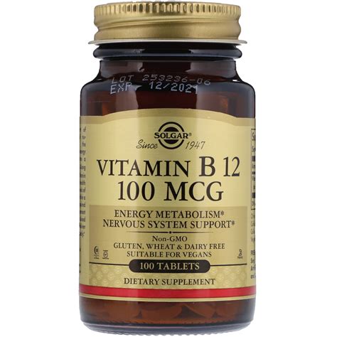 Solgar Vitamin B12 100 Mcg 100 Tablets Iherb