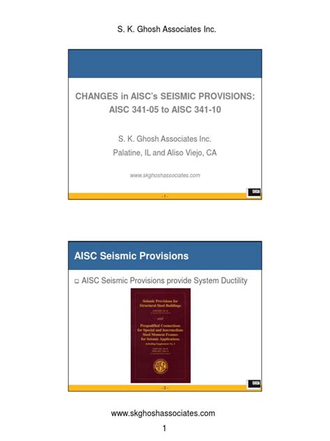 Changes In Aiscs Seismic Provisionsaisc 341 05 To Aisc 341 10 Pdf
