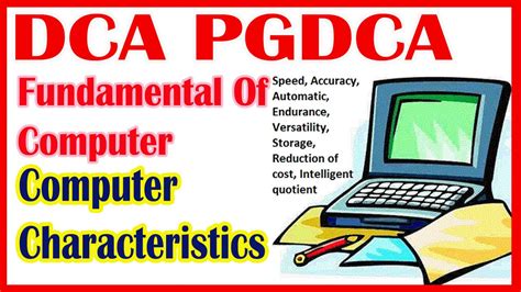 03 Dca Pgdca I Sem Fundamental Of Computer Computer Characteristics